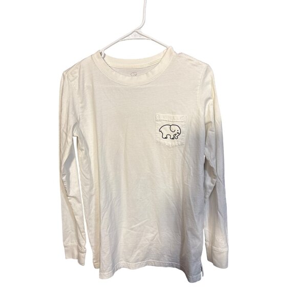 Ivory Ella White Long Sleeve T-Shirt With Pumpkin Elephant Graphic S - Picture 2 of 5